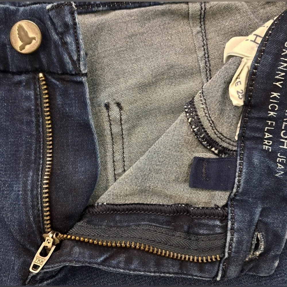 Anthropologie MiH The Skinny Marrakesh Mid Rise Kick Flare Jeans Size 25
